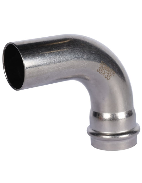 Угольник однораструбный ROMMER 35х90° для нержавеющих труб пресс