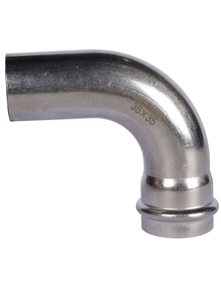 Угольник однораструбный ROMMER 35х90° для нержавеющих труб пресс