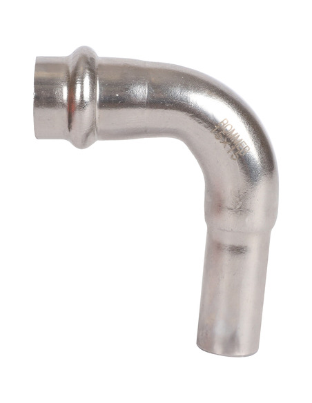 Угольник однораструбный ROMMER 15х90° для нержавеющих труб пресс