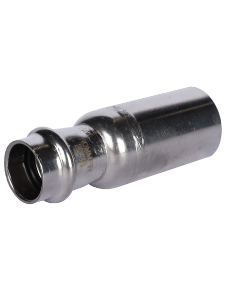 Муфта переходная однораструбная ROMMER 28х18 для нержавеющих труб пресс