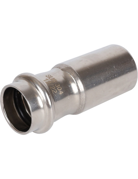 Муфта переходная однораструбная ROMMER 28х22 для нержавеющих труб пресс