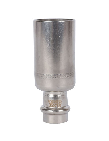 Муфта переходная однораструбная ROMMER 35х18 для нержавеющих труб пресс