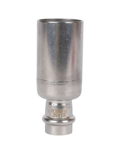 Муфта переходная однораструбная ROMMER 35х18 для нержавеющих труб пресс