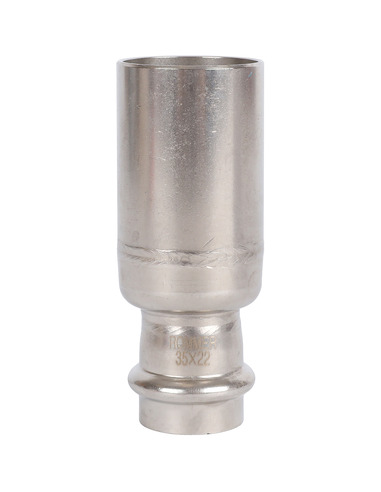 Муфта переходная однораструбная ROMMER 35х22 для нержавеющих труб пресс