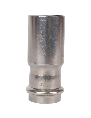Муфта переходная однораструбная ROMMER 35х28 для нержавеющих труб пресс