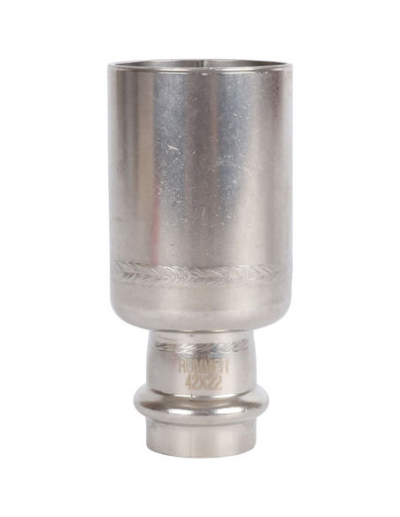 Муфта переходная однораструбная ROMMER 42х22 для нержавеющих труб пресс