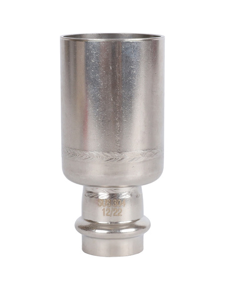 Муфта переходная однораструбная ROMMER 42х22 для нержавеющих труб пресс