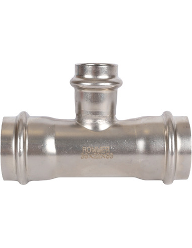 Тройник переходной ROMMER 35х22х35 для нержавеющих труб пресс