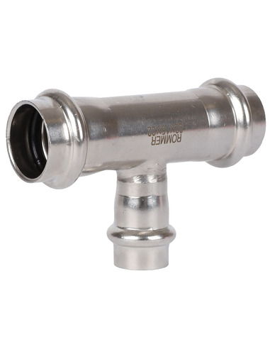 Тройник переходной ROMMER 22х15х22 для нержавеющих труб пресс