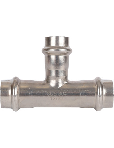 Тройник переходной ROMMER 18х15х18 для нержавеющих труб пресс
