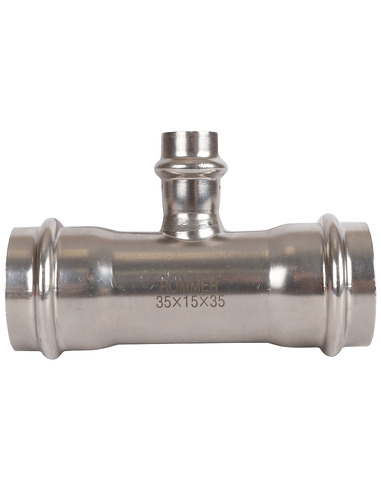 Тройник переходной ROMMER 35х15х35 для нержавеющих труб пресс