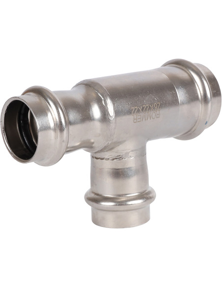 Тройник переходной ROMMER 28х22х22 для нержавеющих труб пресс