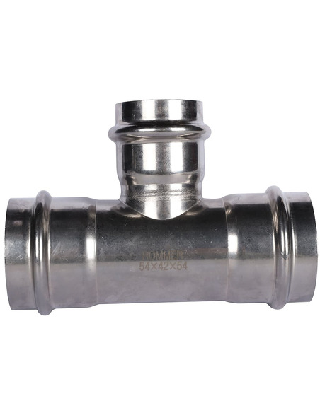Тройник переходной ROMMER 54х42х54 для нержавеющих труб пресс