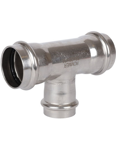 Тройник переходной ROMMER 35х28х35 для нержавеющих труб пресс