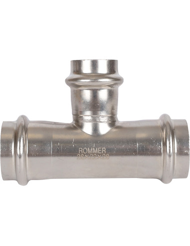 Тройник переходной ROMMER 28х22х28 для нержавеющих труб пресс
