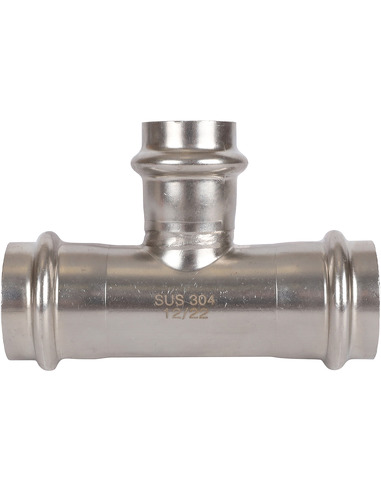 Тройник переходной ROMMER 28х22х28 для нержавеющих труб пресс