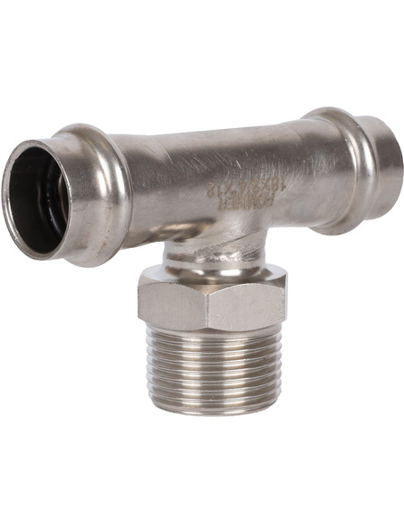 Тройник переходной ROMMER 18x3/4"х18 НР для нержавеющих труб пресс