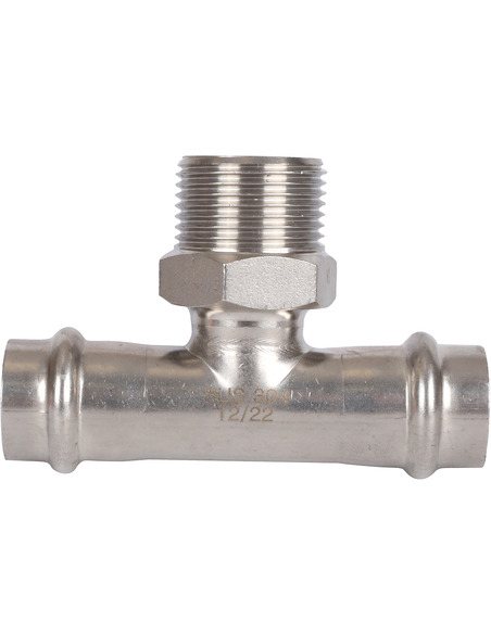 Тройник переходной ROMMER 18x3/4"х18 НР для нержавеющих труб пресс