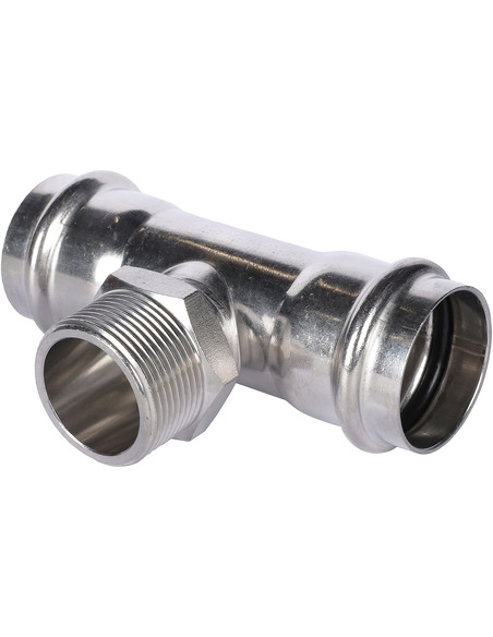 Тройник переходной ROMMER 42x1 1/4"х42 НР для нержавеющих труб пресс