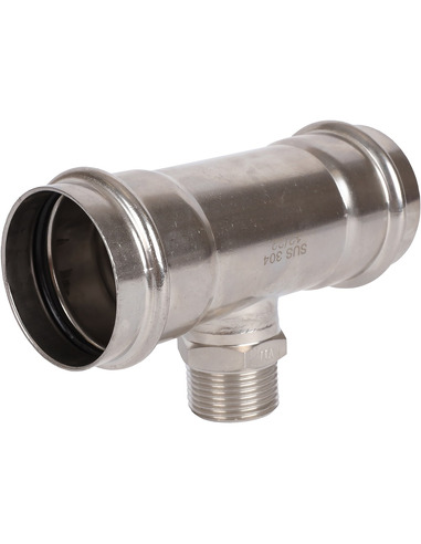 Тройник переходной ROMMER 54x1"х54 НР для нержавеющих труб пресс