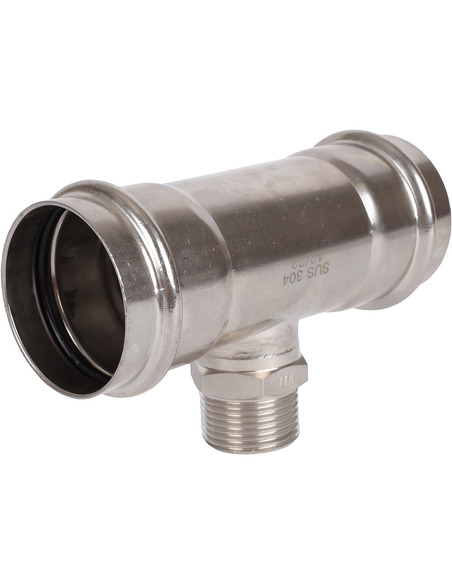 Тройник переходной ROMMER 54x1"х54 НР для нержавеющих труб пресс