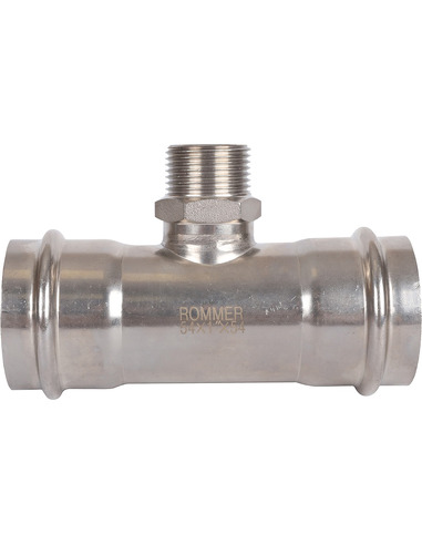 Тройник переходной ROMMER 54x1"х54 НР для нержавеющих труб пресс