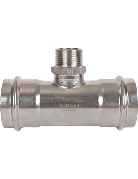 Тройник переходной ROMMER 54x1"х54 НР для нержавеющих труб пресс