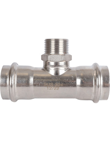 Тройник переходной ROMMER 42x1"х42 НР для нержавеющих труб пресс