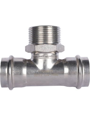 Тройник переходной ROMMER 35x1 1/4"х35 НР для нержавеющих труб пресс