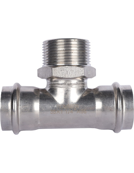 Тройник переходной ROMMER 35x1 1/4"х35 НР для нержавеющих труб пресс