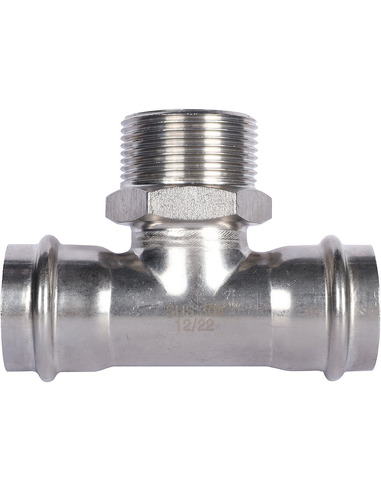 Тройник переходной ROMMER 35x1 1/4"х35 НР для нержавеющих труб пресс
