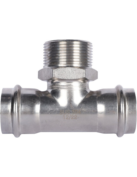 Тройник переходной ROMMER 35x1 1/4"х35 НР для нержавеющих труб пресс