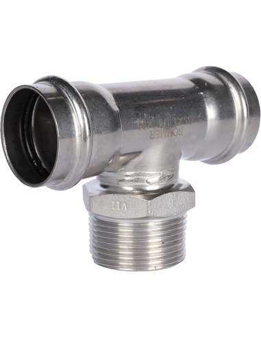 Тройник переходной ROMMER 35x1 1/4"х35 НР для нержавеющих труб пресс