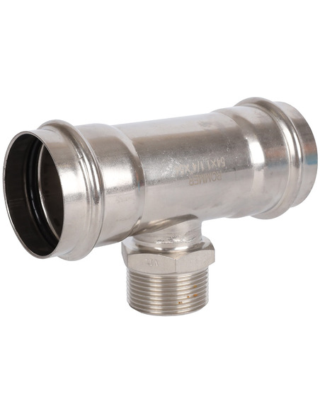 Тройник переходной ROMMER 54x1 1/4"х54 НР для нержавеющих труб пресс