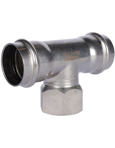 Тройник переходной ROMMER 35x1"х35 ВР для нержавеющих труб пресс