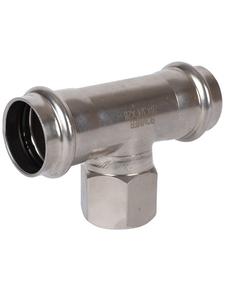 Тройник переходной ROMMER 28x3/4"х28 ВР для нержавеющих труб пресс