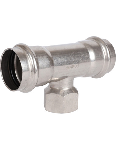 Тройник переходной ROMMER 35x1/2"х35 ВР для нержавеющих труб пресс