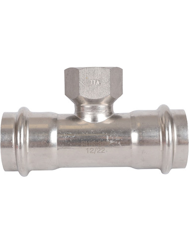 Тройник переходной ROMMER 35x1/2"х35 ВР для нержавеющих труб пресс