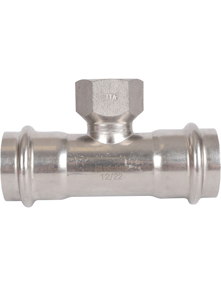 Тройник переходной ROMMER 35x1/2"х35 ВР для нержавеющих труб пресс