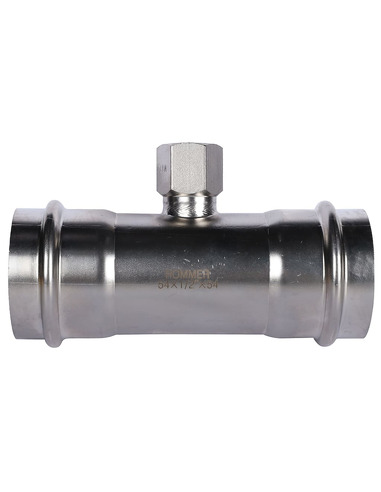 Тройник переходной ROMMER 54x1/2"х54 ВР для нержавеющих труб пресс