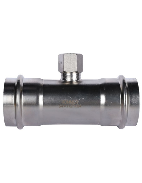 Тройник переходной ROMMER 54x1/2"х54 ВР для нержавеющих труб пресс