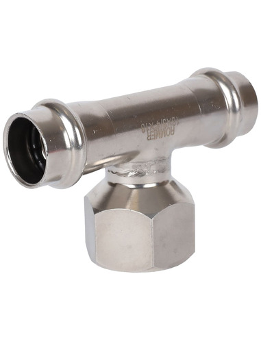 Тройник переходной ROMMER 18x3/4"х18 ВР для нержавеющих труб пресс