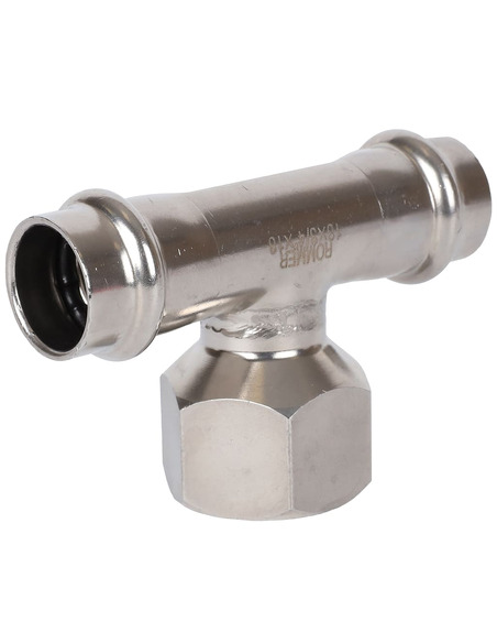 Тройник переходной ROMMER 18x3/4"х18 ВР для нержавеющих труб пресс