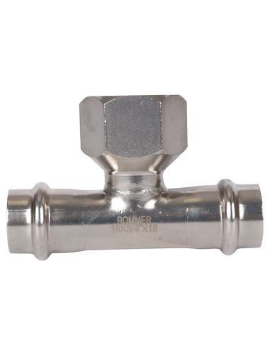 Тройник переходной ROMMER 18x3/4"х18 ВР для нержавеющих труб пресс
