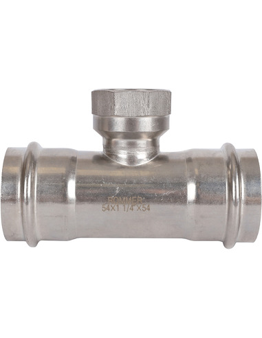 Тройник переходной ROMMER 54x1 1/4"х54 ВР для нержавеющих труб пресс