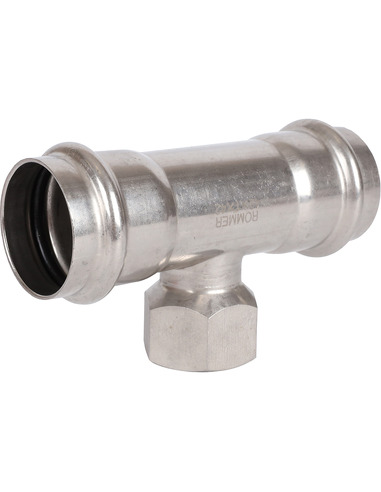 Тройник переходной ROMMER 42x1"х42 ВР для нержавеющих труб пресс