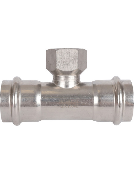 Тройник переходной ROMMER 42x1"х42 ВР для нержавеющих труб пресс