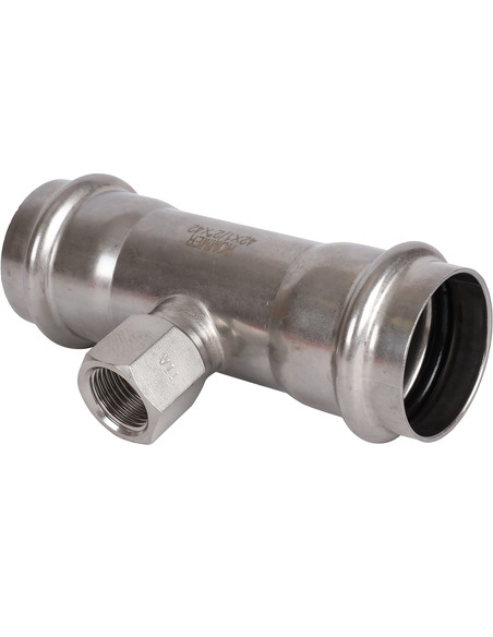 Тройник переходной ROMMER 42x1/2"х42 ВР для нержавеющих труб пресс