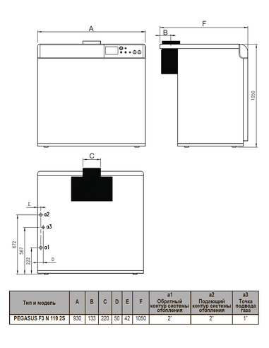 Газовый котел Ferroli Pegasus F3 N 119 2S