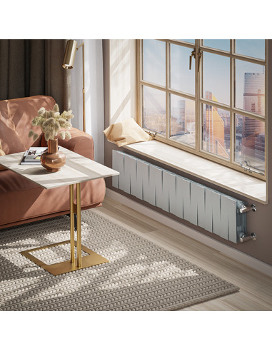 Биметаллический радиатор Royal Thermo PianoForte Silver Satin 200 х18